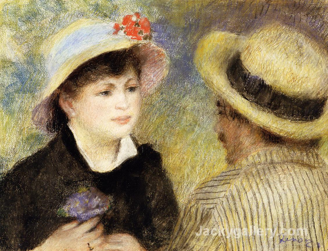Boating Couple (Aline Charigot and Renoir) by Pierre Auguste Renoir paintings reproduction